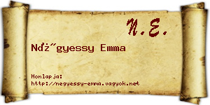 Négyessy Emma névjegykártya