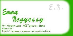 emma negyessy business card